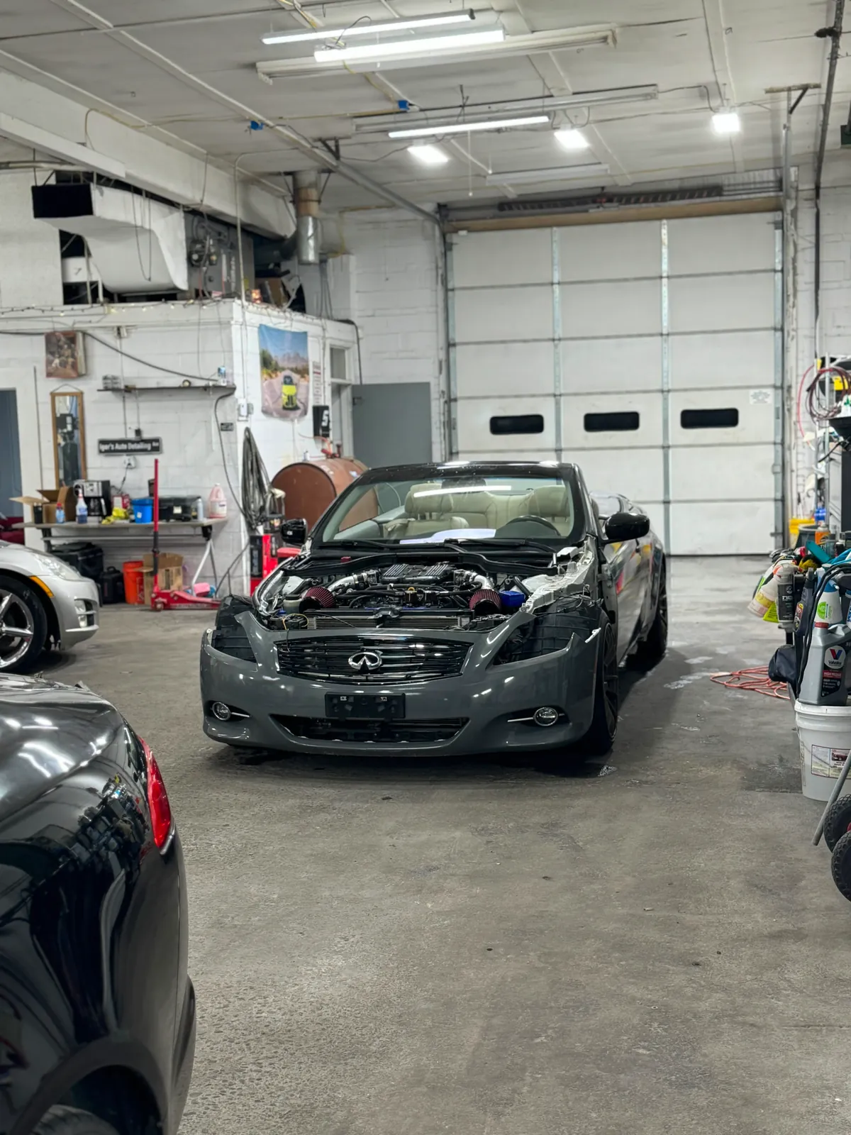 Vehicle being serviced inside Igor’s Auto Repair shop in Hatboro PA